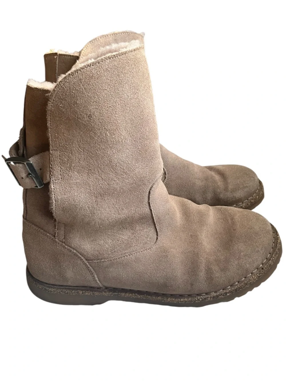 Birkenstock Uppsala Suede Shearling Boot in Taupe